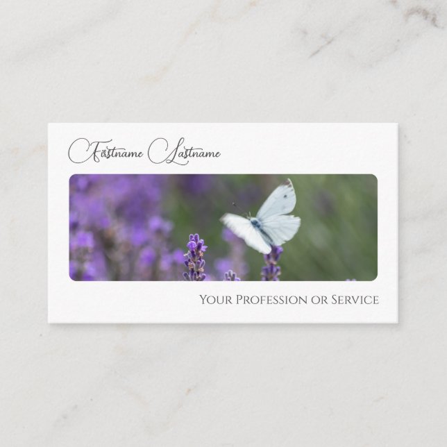 Carte De Visite Élégant fleuriste de la floraison calligraphie QR- (Devant)