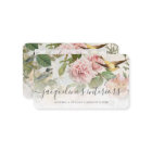 Elégant Floral Blush Oiseaux Vintages rose Rose Bu