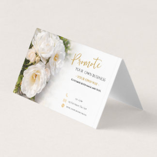 Carte De Visite Elegant Floral Folded Business Card 