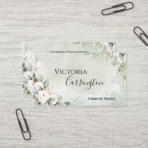 Élégant Floral Gold Green Script Professionnel