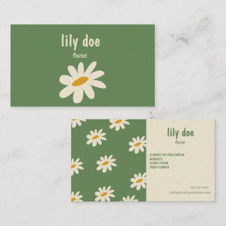 Carte De Visite Elegant Floral Seller Business Card