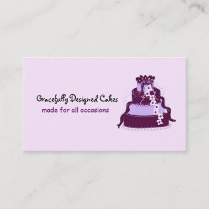 Carte De Visite Elégant gâteau de concepteur violet