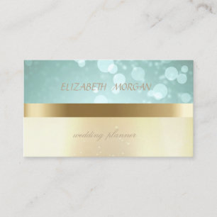 Carte De Visite Élégant Glamorouse moderne, Faux Gold, Bokeh