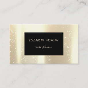 Carte De Visite Élégant Glamorouse moderne, Faux Gold, Noir