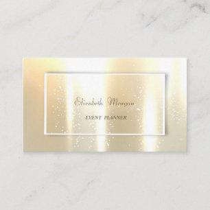 Carte De Visite Élégant Glamour Brillant, Or Faux
