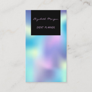 Carte De Visite Élégant Glamour Moderne Holographique Froid
