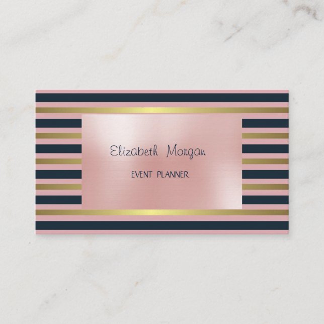 Carte De Visite Élégant Glamour Stylish, Gratuit (Devant)