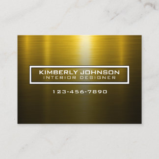 Carte De Visite Elegant Gold and Black Business Card Design