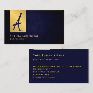 Carte De Visite  Elégant Gold Business Texture professionnelle Dar