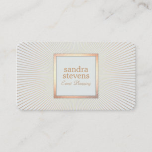Carte De Visite Elegant Gold Frame Event Planner Glamour Chic