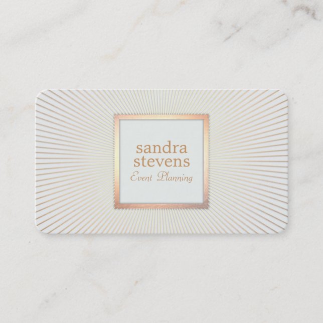 Carte De Visite Elegant Gold Frame Event Planner Glamour Chic (Devant)