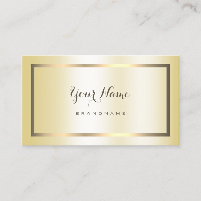 Carte De Visite Elégant Gold Gradient Effet professionnel tendance (Devant)