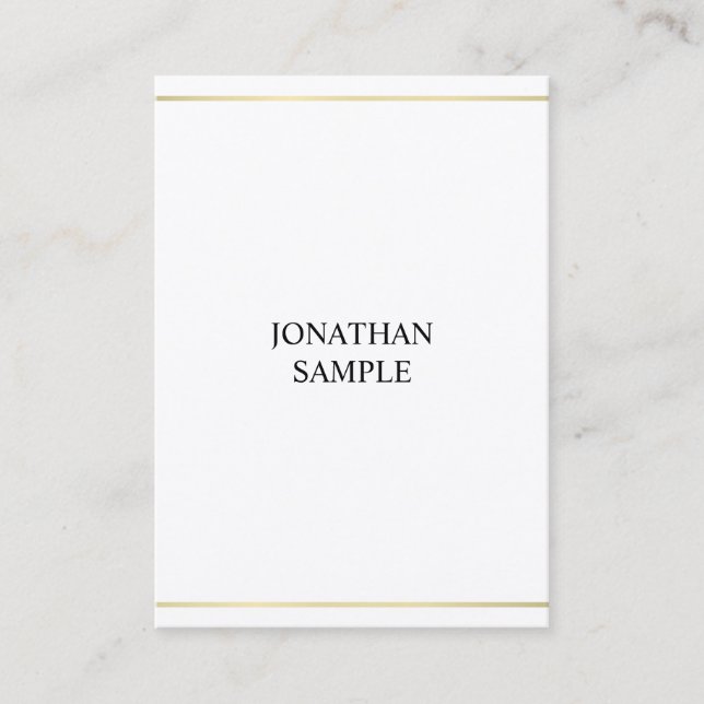 Carte De Visite Elégant Gold Look Design élégant professionnel lux (Devant)