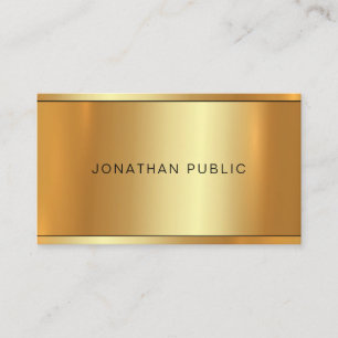 Carte De Visite Élégant Gold Look Lights Professional Moderne Plai