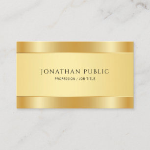 Carte De Visite Elégant Gold Look moderne minimaliste Modèle