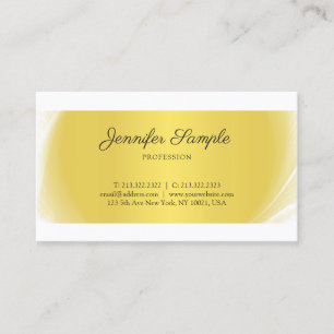 Carte De Visite Elégant Gold Look Plain Professional Design tendan