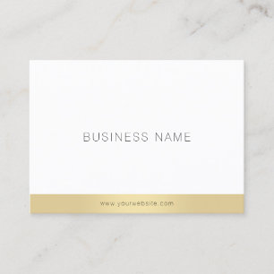 Carte De Visite Elégant Gold Simple Design Modèle Professionnel