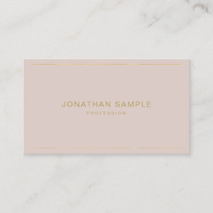 Carte De Visite Elégant Gold Texte Moderne Modèle Design simple