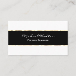 Carte De Visite Elégant Gold Trim