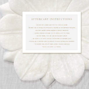 Carte De Visite Elégant Gray After Care pour Lash Extensions Salon
