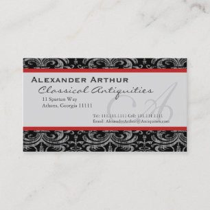 Carte De Visite Elégant Grunge Designer d'intérieur Antique Dealer
