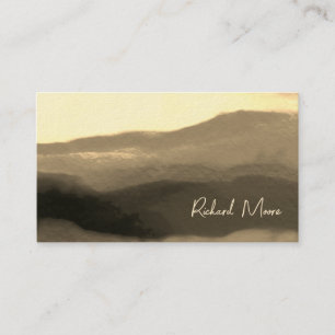 Carte De Visite Elégant grunge doré luxe signature abstraite