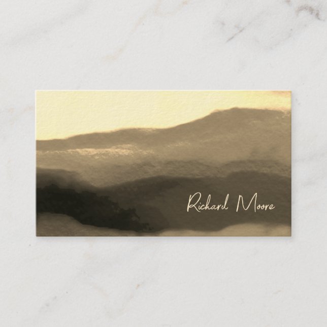 Carte De Visite Elégant grunge doré luxe signature abstraite (Devant)