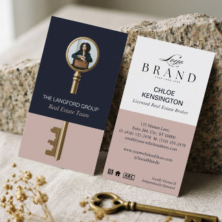 Carte De Visite Elegant Home Real Estate Key Professional Photo