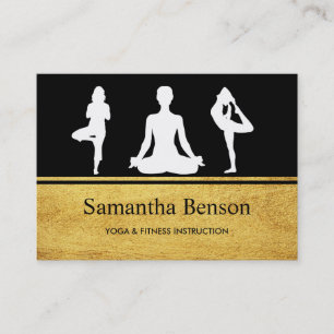 Carte De Visite Élégant instructeur de yoga