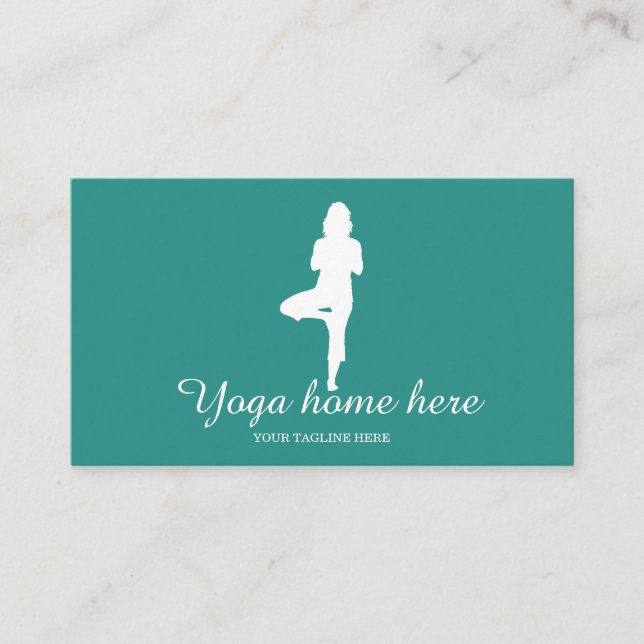 Carte De Visite Élégant instructeur de yoga (Devant)
