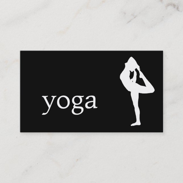 Carte De Visite Élégant instructeur de yoga (Devant)