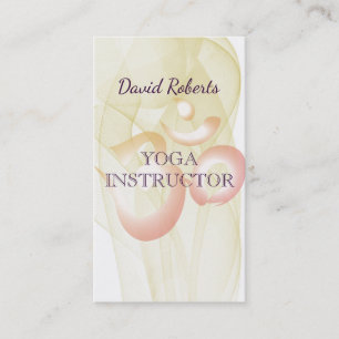 Carte De Visite Élégant instructeur de yoga Om Symbole