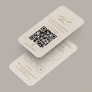 Carte De Visite Elegant Lash Extensions Récompenses de fidélité Sa