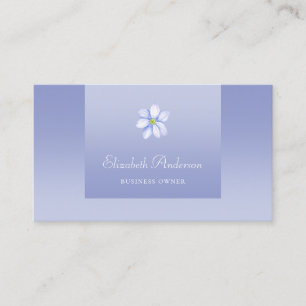 Carte De Visite Élégant Lavande Dégradé Violet Logo Floral