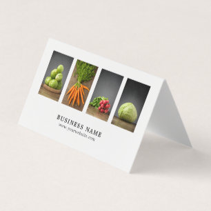 Carte De Visite Élégant Légumes propres Chef nutritionniste