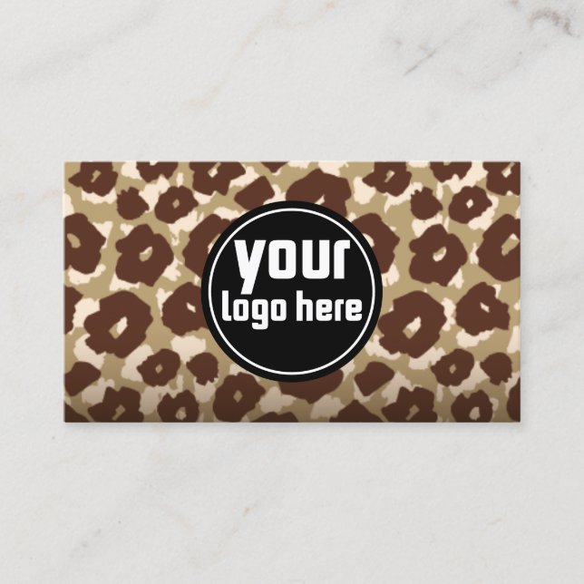 Carte De Visite Elegant Leopard Cheetah (Devant)