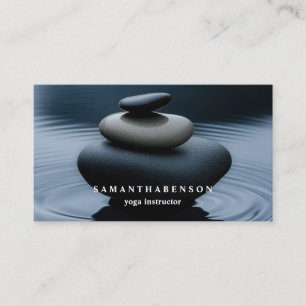 Carte De Visite Elégant logo couleur de l'eau Zen Yoga Soigner la