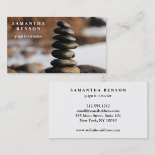 Carte De Visite Elégant logo couleur de l'eau Zen Yoga Soigner la