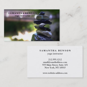 Carte De Visite Elégant logo couleur de l'eau Zen Yoga Soigner la