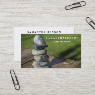 Carte De Visite Elégant logo couleur de l'eau Zen Yoga Soigner la