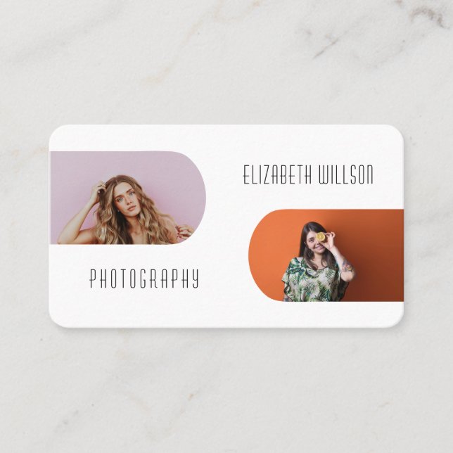 Carte De Visite Élégant logo personnalisé d'entreprise tendance (Devant)