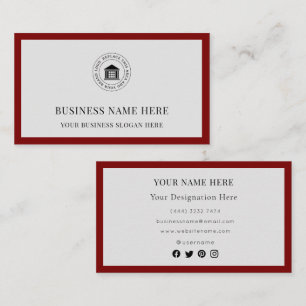 Carte De Visite Élégant Logo Personnalisé Moderne Minimaliste Simp