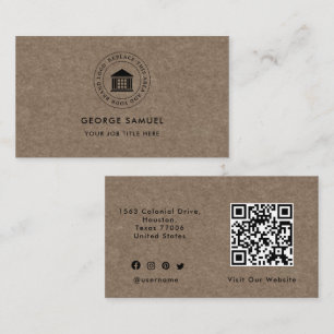 Carte De Visite Élégant Logo Personnalisé Moderne Minimaliste Simp