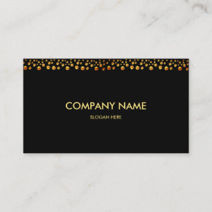 Carte De Visite Elégant look Confetti Or