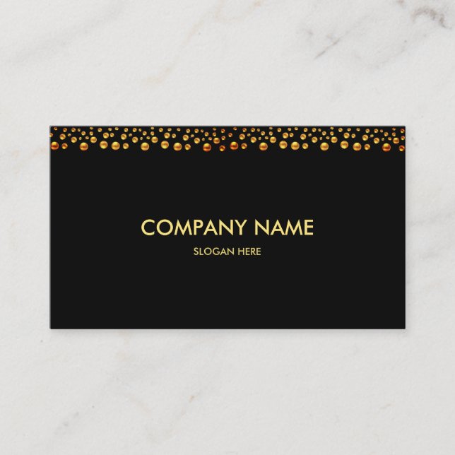 Carte De Visite Elégant look Confetti Or (Devant)