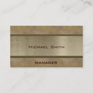 Carte De Visite élégant look cuir brut professionnel