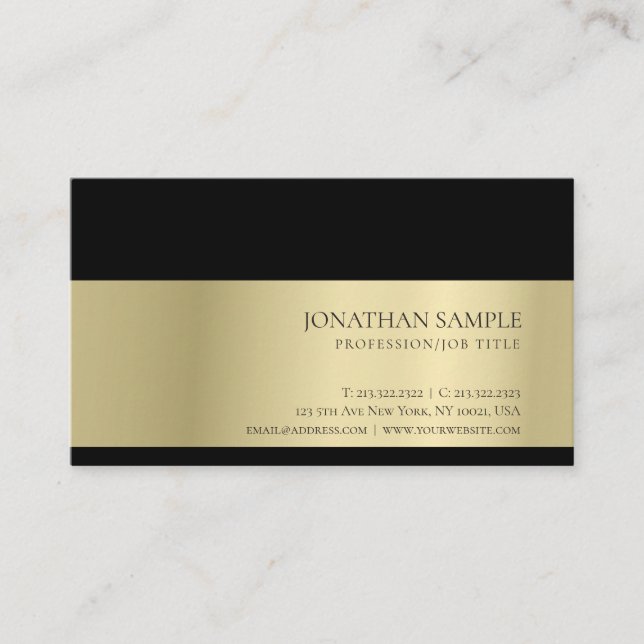 Carte De Visite Elégant look professionnel et tendance (Devant)