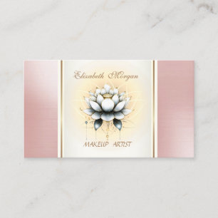 Carte De Visite Élégant Lotus Blanc Féminin Tendance Moderne