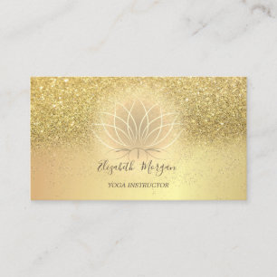 Carte De Visite Élégant Lotus Confetti Parties scintillant Yoga In