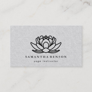 Carte De Visite Élégant Lotus Flower Mandala Logo Yoga Instructeur